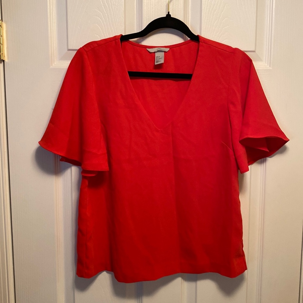NWOT H&M Orange Blouse…size 2 - Picture 1 of 5